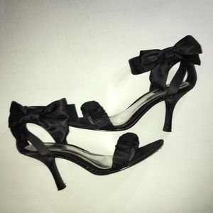 Black Bow Heels